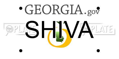 SHIVA Georgia License Plate