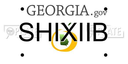 SHIXIIB Georgia License Plate