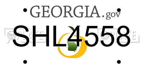 SHL4558 Georgia License Plate