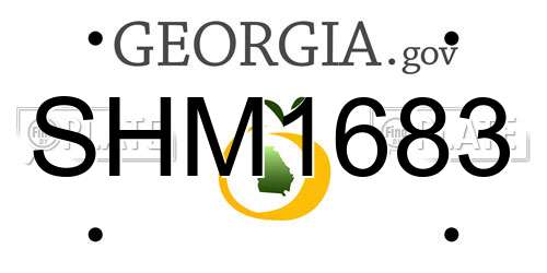 SHM1683 Georgia License Plate