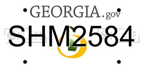 SHM2584 Georgia License Plate