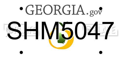 SHM5047 Georgia License Plate