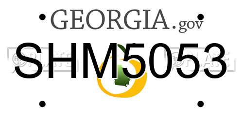 SHM5053 Georgia License Plate