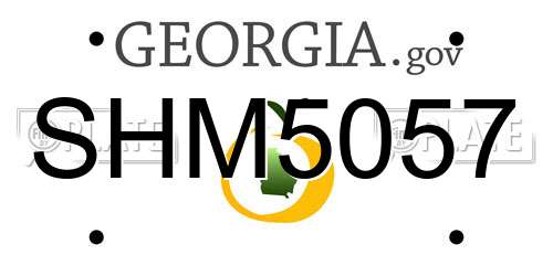 SHM5057 Georgia License Plate