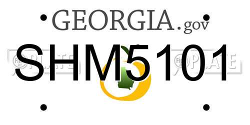 SHM5101 Georgia License Plate