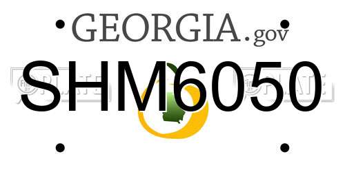 SHM6050 Georgia License Plate