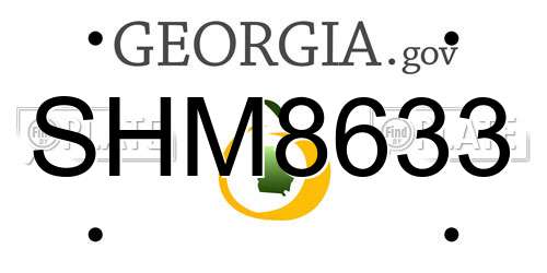 SHM8633 Georgia License Plate