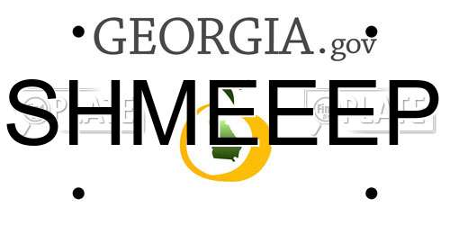 SHMEEEP Georgia License Plate
