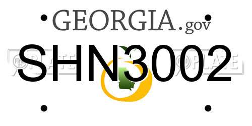 SHN3002 Georgia License Plate