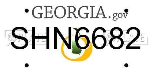 SHN6682 Georgia License Plate