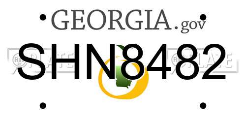 SHN8482 Georgia License Plate