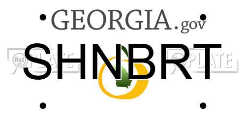 SHNBRT Georgia License Plate