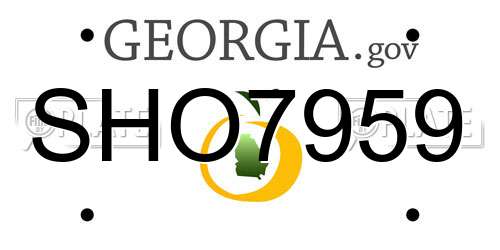 SHO7959 Georgia License Plate