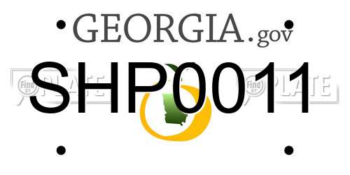 SHP0011 Georgia License Plate