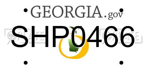 SHP0466 Georgia License Plate