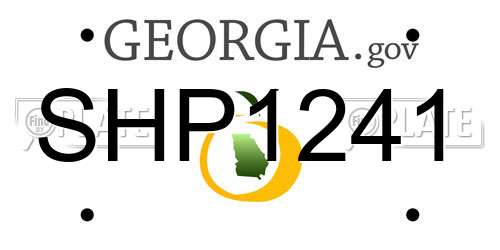 SHP1241 Georgia License Plate