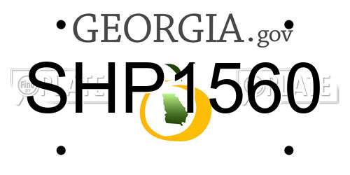 SHP1560 Georgia License Plate