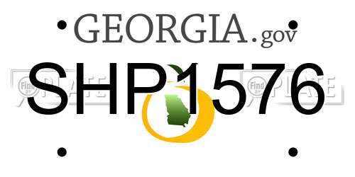 SHP1576 Georgia License Plate