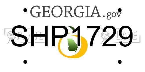 SHP1729 Georgia License Plate