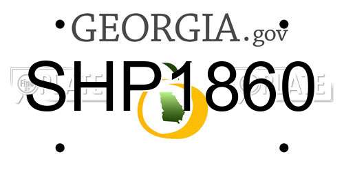 SHP1860 Georgia License Plate