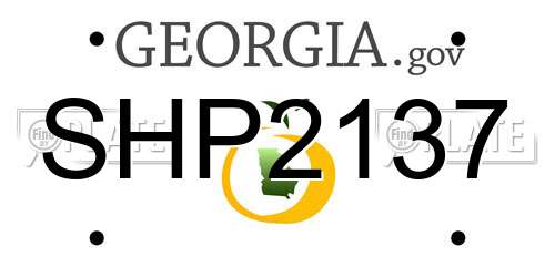 SHP2137 Georgia License Plate