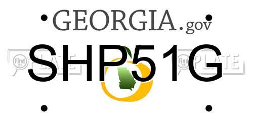 SHP51G Georgia License Plate