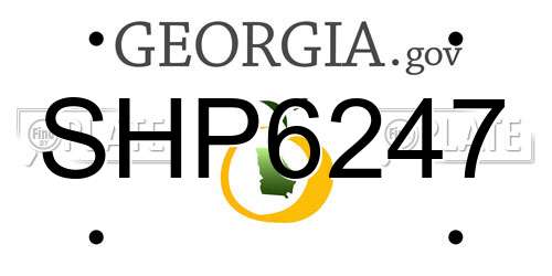 SHP6247 Georgia License Plate