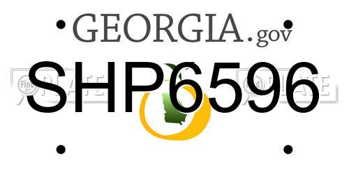 SHP6596 Georgia License Plate