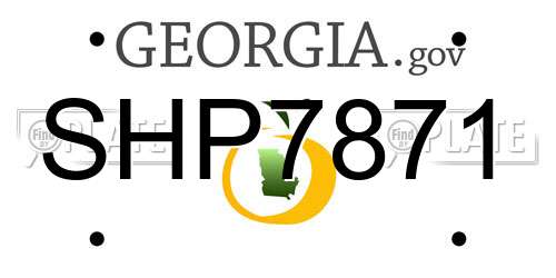 SHP7871 Georgia License Plate