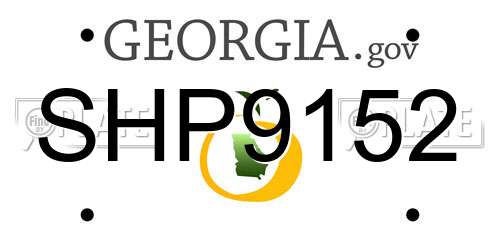 SHP9152 Georgia License Plate