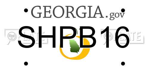 SHPB16 Georgia License Plate