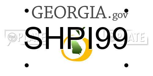 SHPI99 Georgia License Plate