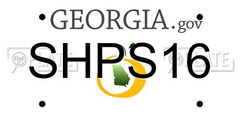 SHPS16 Georgia License Plate
