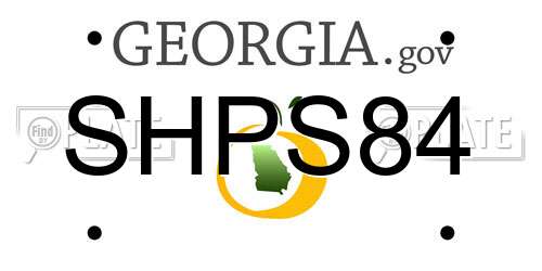 SHPS84 Georgia License Plate