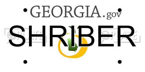 SHRIBER Georgia License Plate