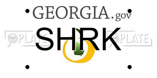 SHRK Georgia License Plate