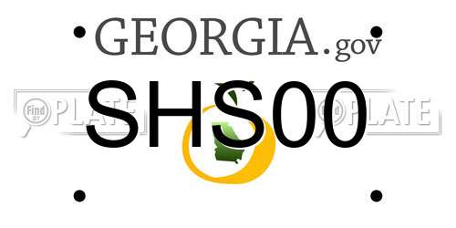 SHS00 Georgia License Plate