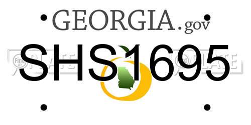 SHS1695 Georgia License Plate