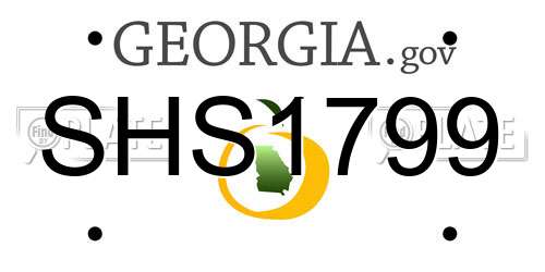 SHS1799 Georgia License Plate