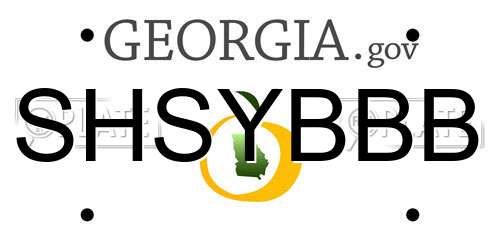 SHSYBBB Georgia License Plate