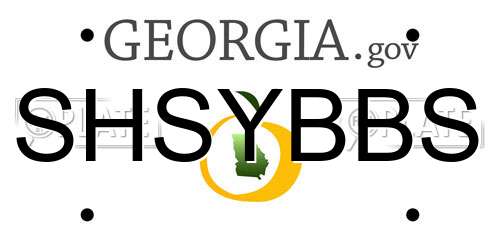SHSYBBS Georgia License Plate