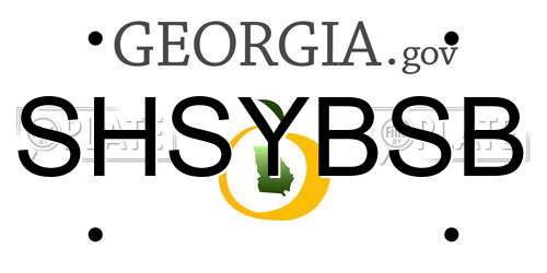 SHSYBSB Georgia License Plate