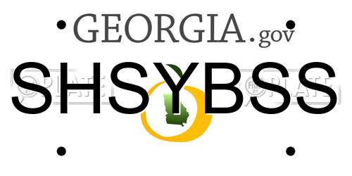 SHSYBSS Georgia License Plate