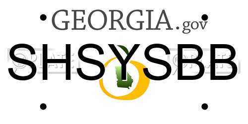 SHSYSBB Georgia License Plate