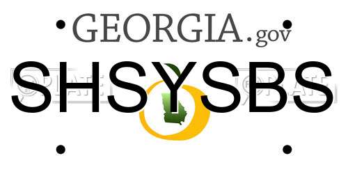 SHSYSBS Georgia License Plate