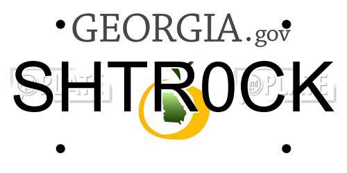 SHTR0CK Georgia License Plate