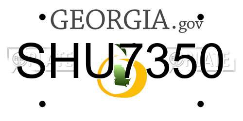SHU7350 Georgia License Plate
