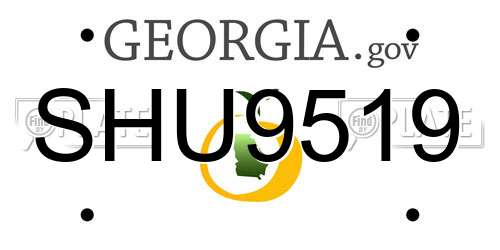 SHU9519 Georgia License Plate