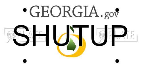 SHUTUP Georgia License Plate