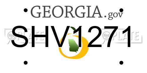 SHV1271 Georgia License Plate